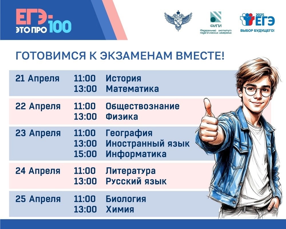 Внимание, выпускники! Ежегодный марафон «ЕГЭ – это про100!» возвращается в пятый раз! Старт уже 21 апреля!.